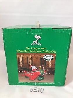 Gemmy Snoopy Animated Airblown Inflatable Christmas Decoration 6ft. Long New
