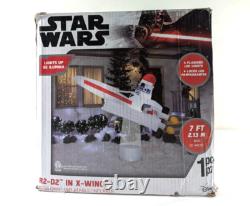 Gemmy Star Wars R2-D2 in X-Wing Fighter Inflatable Yard 7. Ft Decoration