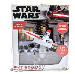 Gemmy Star Wars R2-D2 in X-Wing Fighter Inflatable Yard 7. Ft Decoration