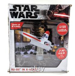 Gemmy Star Wars R2-D2 in X-Wing Fighter Inflatable Yard 7. Ft Decoration