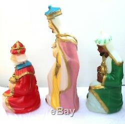 General Foam 3 Wise Men Set Blow Mold Plastic Christmas Nativity Yard Decoration