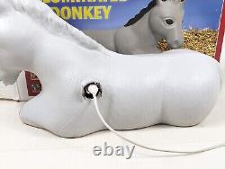 General Foam Christmas Nativity Gray Donkey Mule Burro Lighted Blow Mold withBox