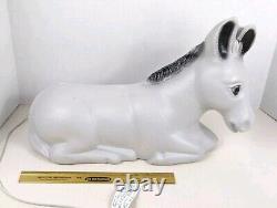 General Foam Christmas Nativity Gray Donkey Mule Burro Lighted Blow Mold withBox