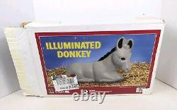 General Foam Christmas Nativity Gray Donkey Mule Burro Lighted Blow Mold withBox