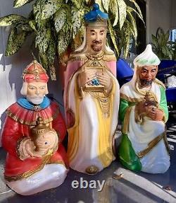 General Foam Nativity Three Wise Men Blow Mold Vintage Yard Decor