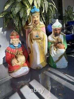 General Foam Nativity Three Wise Men Blow Mold Vintage Yard Decor