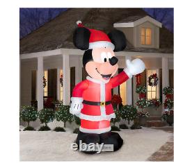 Giant 11 Ft. DISNEY MICKEY MOUSE SANTA AIRBLOWN INFLATABLE NEW