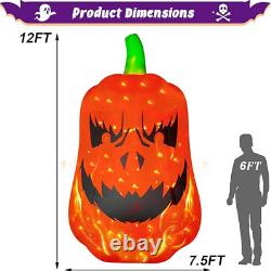 Giant 12Ft Premium Halloween Inflatable Pumpkin Decorations Outdoor Holiday