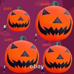 Giant 26Ft Halloween Inflatable Pumpkin Light Decorations with 750w Blower