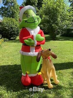 Giant 8' Airblown Inflatable Grinch with Max Gemmy GUC Dr. Seuss