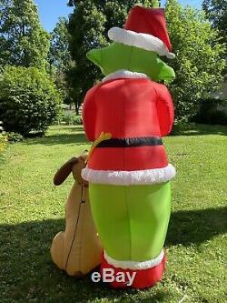 Giant 8' Airblown Inflatable Grinch with Max Gemmy GUC Dr. Seuss