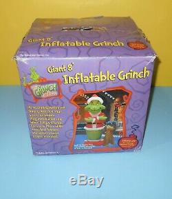 Giant 8ft Grinch Christmas Gemmy Airblown Lighted Yard Inflatable Decoration