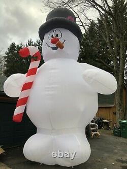 Giant Frosty The Snowman 18 Ft INFLATABLE LIGHT SHOW, Excellant Used Condition