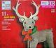 Giant New 11 Ft Tall Christmas Reindeer With Real Fuzzy Feel Gemmy Inflatable