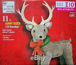 Giant New 11 Ft Tall Christmas Reindeer With Real Fuzzy Feel Gemmy Inflatable