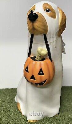 Golden Retriever Halloween Dog Blow Mold Ghost LED Lit 2024 Home Depot 2.5 Ft