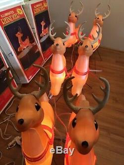 Grand Venture Santa Sleigh & Reindeers Blow Molds