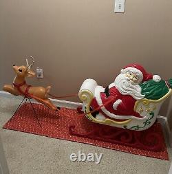 Grand Venture Santa Sleigh and Reindeer With Antlers/Stand Reins Make Offer