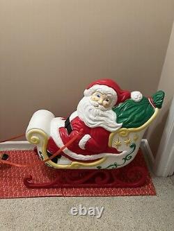 Grand Venture Santa Sleigh and Reindeer With Antlers/Stand Reins Make Offer