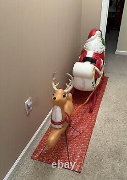 Grand Venture Santa Sleigh and Reindeer With Antlers/Stand Reins Make Offer