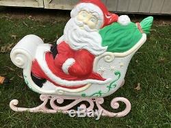 Grand Venture Santa sleigh and Three Reindeer Blow Molds