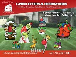 Grinch Holiday Lawn Decor set (Vivid Colors) weather proof