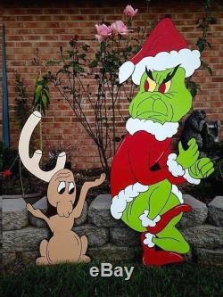 Grinch Max stealing lights christmas yard art decoration