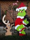 Grinch Max Stealing Lights Christmas Yard Art Decoration