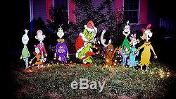 Grinch WHOVILLE SET Yard art The Grinch and Max are stealing Christmas
