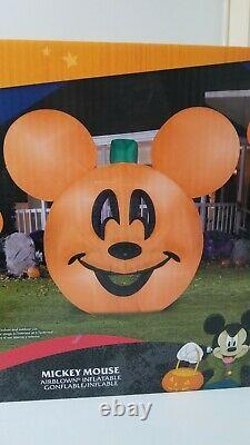 HALLOWEEN 9.5 FT MICKEY MOUSE PUMPKIN JACK O LANTERN HEAD Airblown Inflatable