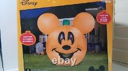 HALLOWEEN 9.5 FT MICKEY MOUSE PUMPKIN JACK O LANTERN HEAD Airblown Inflatable