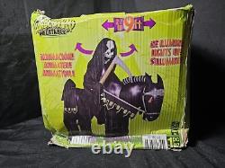 HALLOWEEN 9' LONG GEMMY ANIMATED GRIM REAPER HORSE DEATH Inflatable airblown NIB