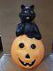Halloween Blow Mold Black Cat & Pumpkin Jack-o-lantern 34 Carolina Enterprises