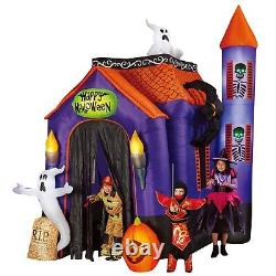 HALLOWEEN Huge Inflatable Haunted House 12' lights up Projection Lights NEW RARE