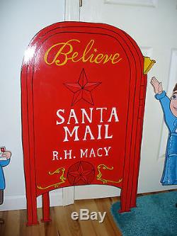 Hand Made 4-piece. Macy's Virginia, Ollie, Mail Box, & Meter Christmas Yard Art