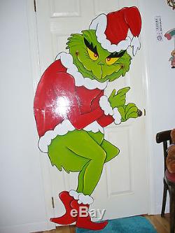 Hand Made Grinch That Stole Christmas Lits. Decor. Yard Art 73-1/2''x 32-1/2'