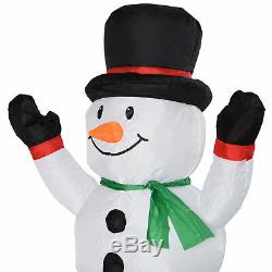 HOMCOM 11' Long Christmas Inflatable Train Santa Snowman Penguin LED