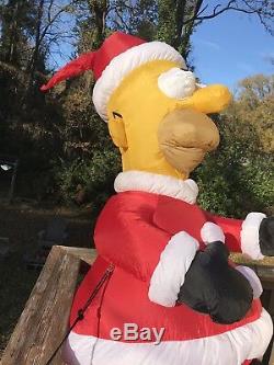 HOMER SIMPSON SANTA Inflatable Gemmy Airblown CHRISTMAS Yard Blow Up Over 8 Feet