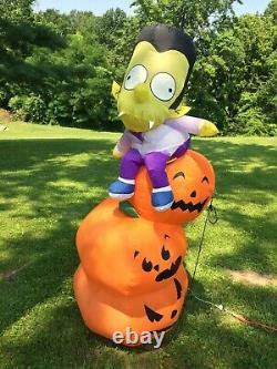 HTF Gemmy The Simpsons Bart Vampire Pumpkin Jack O Lantern Halloween Inflatable