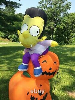 HTF Gemmy The Simpsons Bart Vampire Pumpkin Jack O Lantern Halloween Inflatable