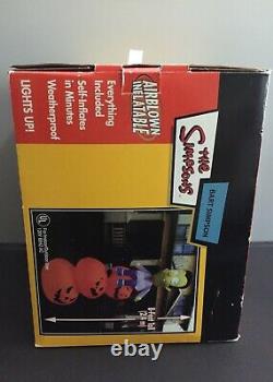 HTF Gemmy The Simpsons Bart Vampire Pumpkin Jack O Lantern Halloween Inflatable