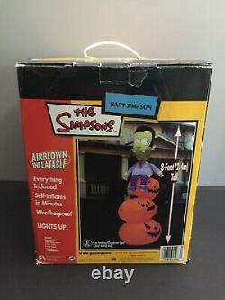 HTF Gemmy The Simpsons Bart Vampire Pumpkin Jack O Lantern Halloween Inflatable