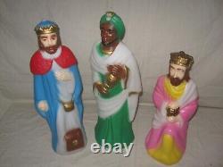 HTF Vintage Christmas 22 Empire 3 Wise Men Man King Blow Mold Figure Nativity