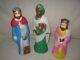 Htf Vintage Christmas 22 Empire 3 Wise Men Man King Blow Mold Figure Nativity