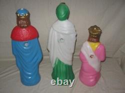 HTF Vintage Christmas 22 Empire 3 Wise Men Man King Blow Mold Figure Nativity