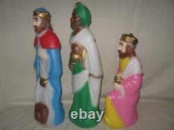 HTF Vintage Christmas 22 Empire 3 Wise Men Man King Blow Mold Figure Nativity