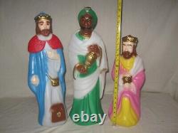 HTF Vintage Christmas 22 Empire 3 Wise Men Man King Blow Mold Figure Nativity