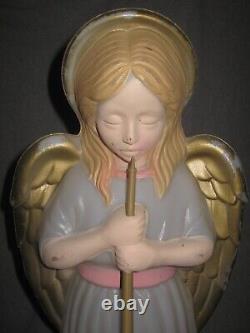 HTF Vintage TPI Lighted Blow Mold 34 Angel with Horn Holiday Christmas Nativity