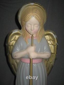 HTF Vintage TPI Lighted Blow Mold 34 Angel with Horn Holiday Christmas Nativity