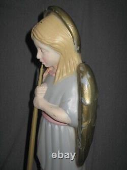 HTF Vintage TPI Lighted Blow Mold 34 Angel with Horn Holiday Christmas Nativity